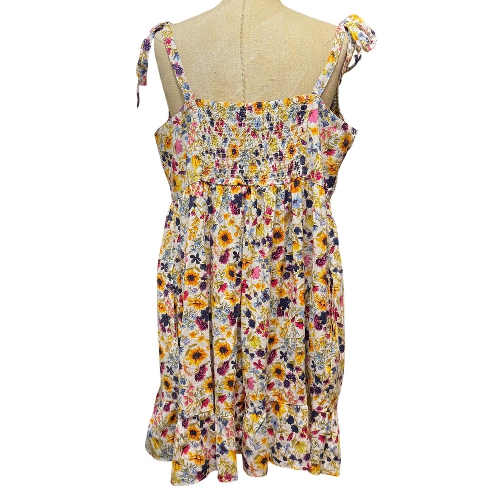 Old Navy 2X Cami Dress White Floral Cottagecore Boho Summer Feminine Prairie - Picture 2 of 8